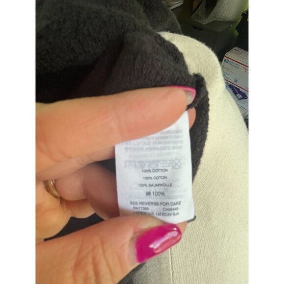 Madewell Texture & Thread Modern Side-Tie Top Knit Pullover Cotton Black XS - Picture 7 of 10